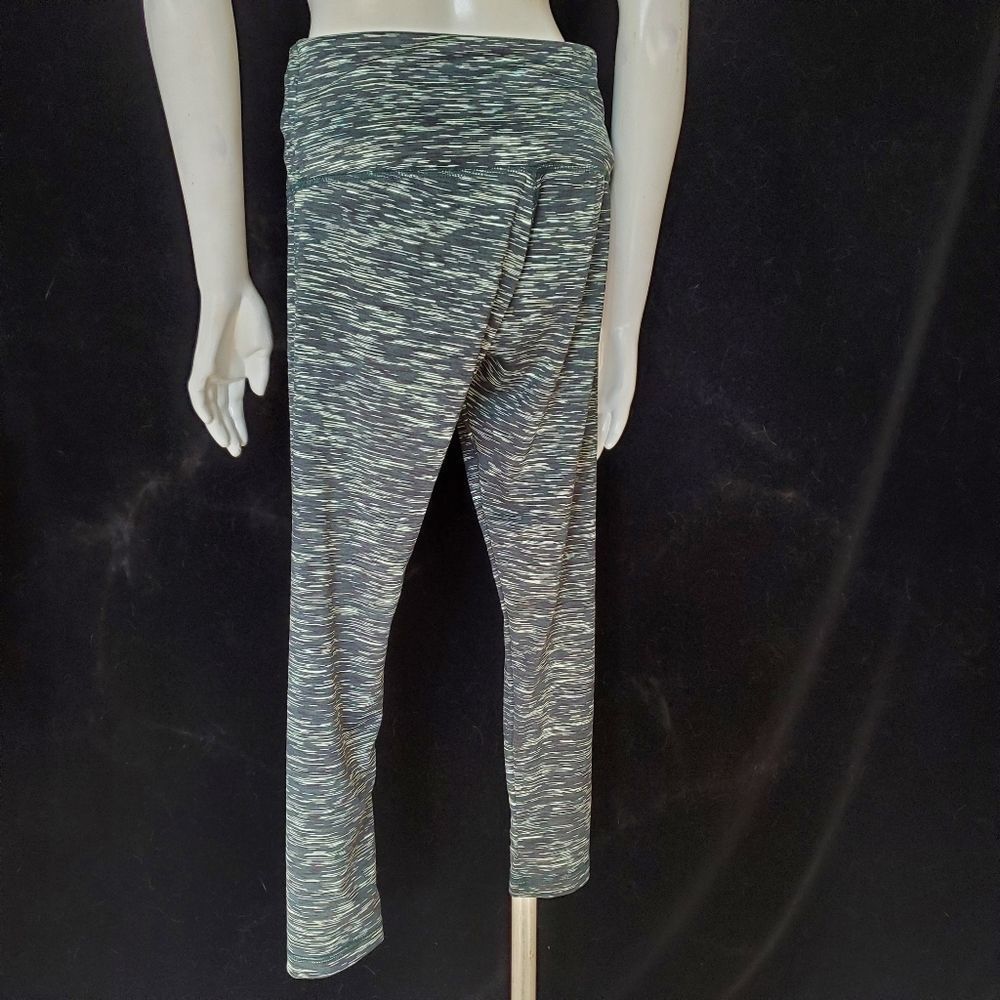 Absolutely Fit Green Striped Leggings (M) - Picture 4 of 5